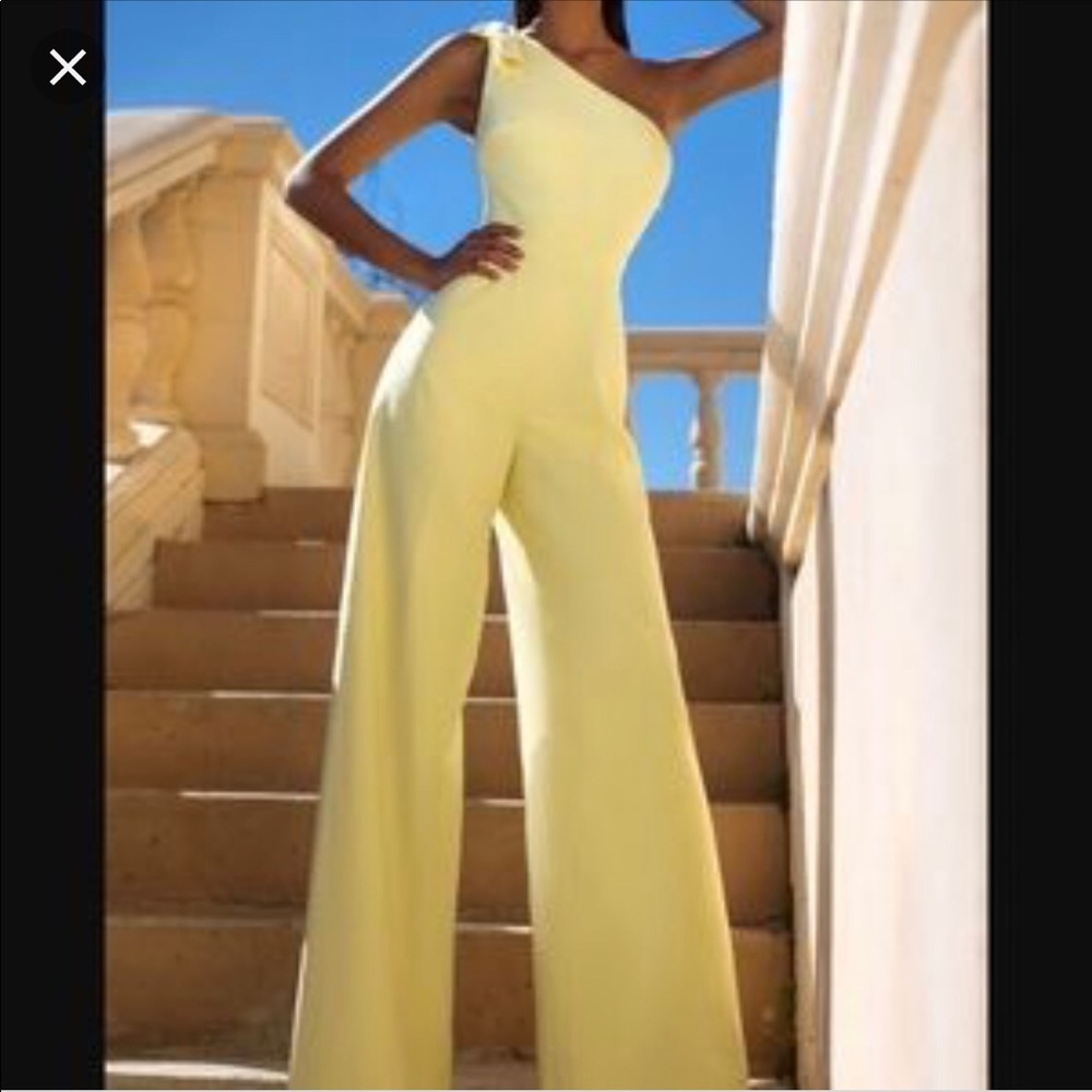 never worn House of CB Yellow Jumpsuit Romper - Picture 6 of 6